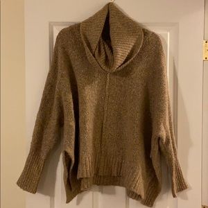Ruby Moon oversized camel/tan cowl neck sweater